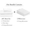 imageCalifornia Design Den 6 Piece King Size Sheet Set with 4 Pillowcases  1000 Thread Count 100 Cotton Sateen White