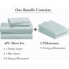 imageCalifornia Design Den 6 Piece King Size Sheet Set with 4 Pillowcases 400 Thread Count 100 Cotton Sateen Seafoam