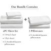 imageCalifornia Design Den 6 Piece Queen Size Sheet Set with 4 Pillowcases  Soft 100 Cotton Sateen Eggshell  Ivory