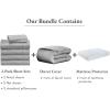 imageCalifornia Design Den 8 Piece Twin XL Size Dorm Bedding Bundle  2 Sheet Sets 1 Duvet Cover and 1 Mattress Protector  Light Grey