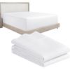 imageCalifornia Design Den 3Piece Bundle  Fitted Sheet with 2 Pillowcases 400 Thread Count 100 Cotton Sateen Deep Pockets Queen Size White