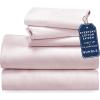 imageCalifornia Design Den 5 Piece Twin Size Sheet Set with 3 Pillowcases  Soft 100 Cotton Sateen Pink