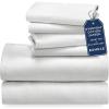 imageCalifornia Design Den 6 Piece King Size Sheet Set with 4 Pillowcases  Soft 100 Cotton Sateen Eggshell  Ivory