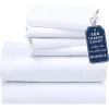 imageCalifornia Design Den Bedding Bundle  Cal King Sheet Set with 4 Pillowcases 500 Thread Count 100 Cotton Sateen White
