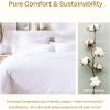 imageCalifornia Design Den 3 Piece King Size Duvet Cover  100 Cotton Sateen 400 Thread Count Soft Luxury Sateen Weave Comforter Cover Two Pillow Shams Button Closure and Corner Ties  Sand Band HotelWhite Geo Matelass