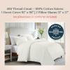 imageCalifornia Design Den 3 Piece King Size Duvet Cover  100 Cotton Sateen 400 Thread Count Soft Luxury Sateen Weave Comforter Cover Two Pillow Shams Button Closure and Corner Ties  Sand Band Hotel04  Ivory Pale Tone