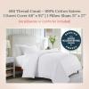 imageCalifornia Design Den 3 Piece King Size Duvet Cover  100 Cotton Sateen 400 Thread Count Soft Luxury Sateen Weave Comforter Cover Two Pillow Shams Button Closure and Corner Ties  Sand Band Hotel01  White