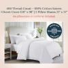 imageCalifornia Design Den 3 Piece King Size Duvet Cover  100 Cotton Sateen 400 Thread Count Soft Luxury Sateen Weave Comforter Cover Two Pillow Shams Button Closure and Corner Ties  Sand Band Hotel01  White
