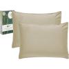imageCalifornia Design Den Rayon from Pillowcases King Size Set of 2 for Smooth Hair ampamp Skin Fits King Pillows Bright WhiteBeige