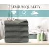 imageCalifornia Design Den Luxury 4Pack Bath Towels 100 Cotton  Soft and Fluffy Quick Dry Ultra Absorbent Large Hotel Spa Quality Towel Set Essential for Home Bathroom  Gray  27quot x 54quot