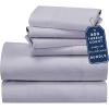imageBedding Bundle  Cal King Sheet Set with 4 Pillowcases 800 Thread Count 100 Cotton Sateen Lavender