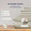 image100 Egyptian Cotton Percale Bundle  6 Piece California King Size Sheet Set with 4 Pillowcases  Beige