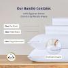 image100 Egyptian Cotton Percale Bundle  6 Piece California King Size Sheet Set with 4 Pillowcases  White