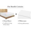imageCalifornia Design Den Bedding Bundle  Cal King Fitted Sheet with 2 Pillowcases 100 Organic Cotton Percale White