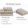 imageCalifornia Design Den Bedding Bundle  Cal King Sheet Set with 4 Pillowcases 800 Thread Count 100 Cotton Sateen Beige