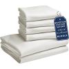 imageBedding Bundle  California King Sheet Set with 4 Pillowcases 100 Egyptian Cotton Sateen Ivory  Cream Tone