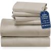 imageCalifornia Design Den Bedding Bundle  Cal King Sheet Set with 4 Pillowcases 800 Thread Count 100 Cotton Sateen Beige