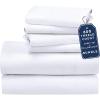 imageCalifornia Design Den Bedding Bundle  Cal King Sheet Set with 4 Pillowcases 800 Thread Count 100 Cotton Sateen White